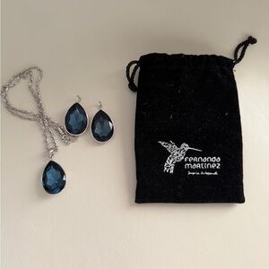 Fernando Martinez Blue Crystal Jewelry Set
